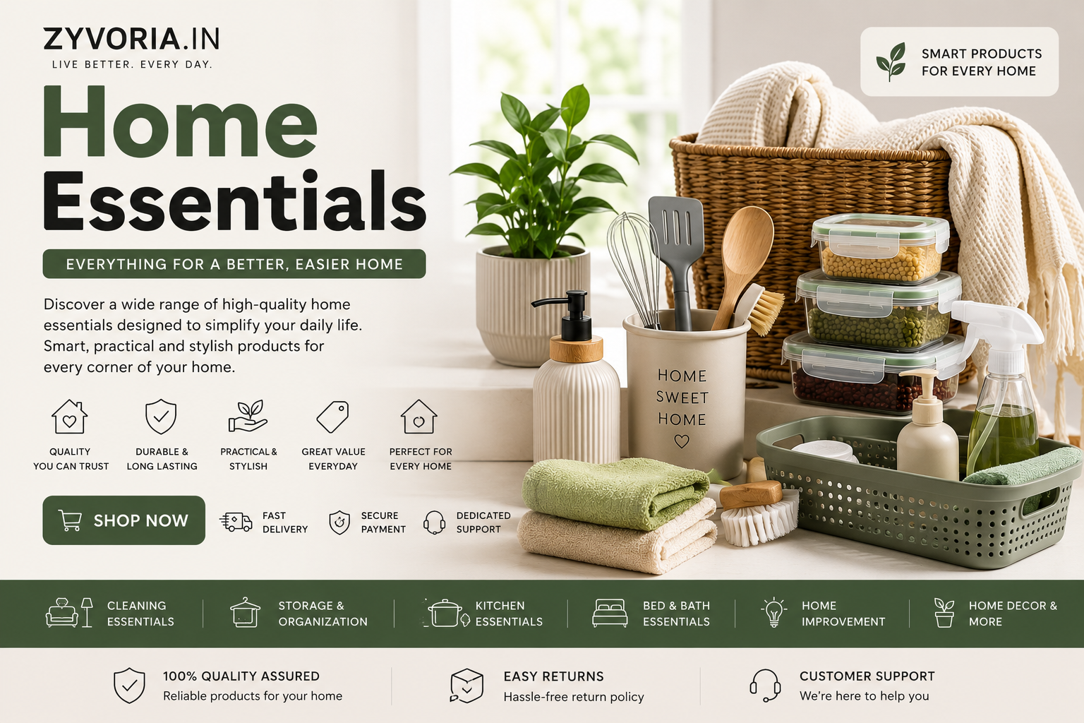 "Home Essentials" Smart Solutions for Every Home.