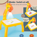 Kids Table Projector Art Drawing Desk Toy with 24 Pattern Slides & Color Pens